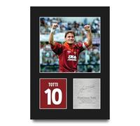 HWC Trading Francesco Totti Roma Regalos Impresos Imagen De Autógrafo Firmado Para Los Aficionados Al Fútbol Y Partidarios - A4 Retrato