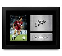 HWC Trading Franco Baresi AC Milan - Foto autografiada A4 enmarcada A4