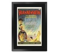 HWC Trading Frankenstein 1931 Boris Karloff Los Regalos Imprimieron El Cartel Firmaron La Imagen Del Autógrafo Para Los Fans De La Memorabilia De La Película - A3 Enmarcado (ID-009937)