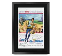 HWC Trading Fun in Acapulco Elvis Presley Los Regalos Imprimieron El Cartel Firmaron La Imagen Del Autógrafo Para Los Fans De La Memorabilia De La Película - A3 Enmarcado