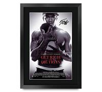 HWC Trading Get Rich or Die Tryin 50 Cent Los Regalos Imprimieron La Imagen Firmada Del Autógrafo Para Los Fans De La Memorabilia De La Película - A3 Enmarcado