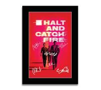 HWC Trading Halt and Catch Fire Póster de Película Firmado Impresión A4 | Autógrafos Facsímil Impresos, Tarjeta de Alta Gramaje, Compatible con Cualquier Marco Estándar, Se Entrega Plano