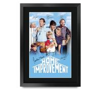 HWC Trading Home Improvement (1991) Tim Allen Los Regalos Imprimieron El Cartel Firmado Del Autógrafo Para Los Fans De Los Recuerdos De La Serie De Televisión - A3 Enmarcado