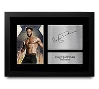 HWC Trading Hugh Jackman A4 Enmarcado Regalo De Visualización De Fotos De Impresión De Imagen Impresa Autógrafo Firmado Por Wolverine X-Men Los Aficionados Al Cine