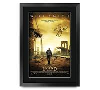 HWC Trading I Am Legend A3 Enmarcado Regalo De Visualización De Fotos De Impresión De Imagen Impresa Autógrafo Firmado Por Will Smith Los Aficionados Al Cine