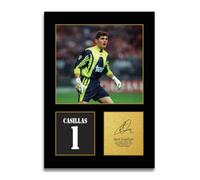 HWC Trading Iker Casillas Real Madrid Regalos Impresos Imagen De Autógrafo Firmado Para Los Aficionados Al Fútbol Y Partidarios (ID-004781) - A4 Solo Impresión