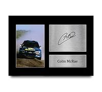 HWC Trading Imagen con autógrafo firmado A4 de Colin McRae Gifts para los fanáticos de las carreras de coches de rally