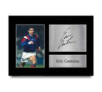 HWC Trading Imagen de autógrafo impreso de Eric Cantona France Gifts para aficionados al fútbol y seguidores