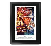 HWC Trading Indiana Jones And The Temple Of Doom A3 Enmarcado Regalo De Visualización De Fotos De Impresión De Imagen Impresa Autógrafo Firmado Por Harrison Ford Los Aficionados Al Cine