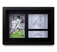 HWC Trading Isco A4 Enmarcado Regalo De Visualización De Fotos De Impresión De Imagen Impresa Autógrafo Firmado Por Real Madrid Los Aficionados Al Fútbol