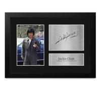 HWC Trading Jackie Chan Police Story Sergeant 'Kevin' Chan Ka-Kui Los Regalos Imprimieron La Imagen Firmada Del Autógrafo Para Los Fans De La Memorabilia De La Película - A4 Enmarcado (ID-011739)