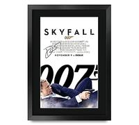 HWC Trading James Bond 007 - Fotografía enmarcada o sin marco para regalo, firmada con autógrafo impreso, impresión, Skyfall, A3