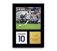 HWC Trading James Maddison Tottenham Hotspurs Regalos Impresos Imagen De Autógrafo Firmado Para Los Aficionados Al Fútbol Y Partidarios (ID-004764) - A4 Solo Impresión