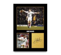 HWC Trading James Milner Leeds Regalos Impresos Imagen De Autógrafo Firmado Para Los Aficionados Al Fútbol Y Partidarios (ID-004761) - A4 Solo Impresión