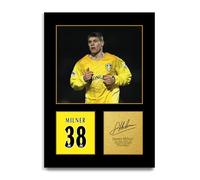HWC Trading James Milner Leeds Regalos Impresos Imagen De Autógrafo Firmado Para Los Aficionados Al Fútbol Y Partidarios (ID-004762) - A4 Solo Impresión