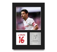HWC Trading Jesus Navas Sevilla Regalos Impresos Imagen De Autógrafo Firmado Para Los Aficionados Al Fútbol Y Partidarios - A4 Retrato