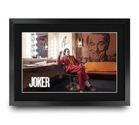 HWC Trading Joker Scene 2 Los Regalos Imprimieron La Imagen Firmada Del Autógrafo Para Los Fans De La Memorabilia De La Película - A3 Enmarcado