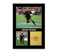HWC Trading Jonah Lomu New Zealand Los Regalos Imprimieron La Imagen Firmada Del Autógrafo Para Los Fans De La Unión De Rugbi - A4 Solo Impresión (ID-006078)