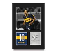 HWC Trading Juan Roman Riquelme Boca Juniors Regalos Impresos Imagen De Autógrafo Firmado Para Los Aficionados Al Fútbol Y Partidarios - A4 Retrato