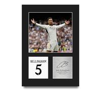 HWC Trading Jude Bellingham Real Madrid Regalos Impresos Imagen De Autógrafo Firmado Para Los Aficionados Al Fútbol Y Partidarios - A4 Retrato
