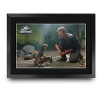 HWC Trading Jurassic World 2 Scene 1 Los Regalos Imprimieron La Imagen Firmada Del Autógrafo Para Los Fans De La Memorabilia De La Película - A3 Enmarcado