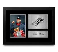 HWC Trading Jurgen Klopp A4 Enmarcado Regalo De Visualización De Fotos De Impresión De Imagen Impresa Autógrafo Firmado Por Liverpool Los Aficionados Al Fútbol