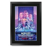 HWC Trading K-Pop Demon Hunters Arden Cho, May Hong & Ji-young Yoo Los Regalos Imprimieron El Cartel Firmaron La Imagen Del Autógrafo Para Los Fans De La Memorabilia De La Película - A3 Enmarcado