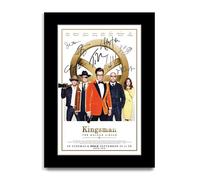 HWC Trading Kingsman : The Golden Circle Los Regalos Imprimieron El Cartel Firmaron La Imagen Del Autógrafo Para Los Fans De La Memorabilia De La Película (ID-003349) - A4 Solo Impresión