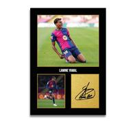 HWC Trading Lamine Yamal Barcelona Regalos Impresos Imagen De Autógrafo Firmado Para Los Aficionados Al Fútbol Y Partidarios (ID-004654) - A4 Solo Impresión