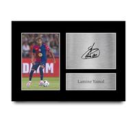 HWC Trading Lamine Yamal Barcelona Regalos Impresos Imagen De Autógrafo Firmado Para Los Aficionados Al Fútbol Y Partidarios - A4