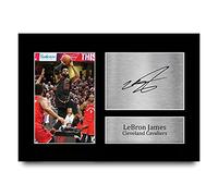 HWC Trading Lebron James A4 Sin Marco Regalo De Visualización De Fotos De Impresión De Imagen Impresa Autógrafo Firmado Por Cleveland Cavaliers Los Aficionados Al Baloncesto