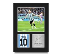 HWC Trading Lionel Messi Argentina Regalos Impresos Imagen De Autógrafo Firmado Para Los Aficionados Al Fútbol Y Partidarios - A4 Retrato