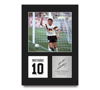 HWC Trading Lothar Matthaus Germany Regalos Impresos Imagen De Autógrafo Firmado Para Los Aficionados Al Fútbol Y Partidarios - A4 Retrato