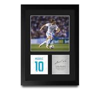 HWC Trading Luka Modric Real Madrid Regalos Impresos Imagen De Autógrafo Firmado Para Los Aficionados Al Fútbol Y Partidarios - A4 Retrato Enmarcado