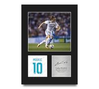 HWC Trading Luka Modric Real Madrid Regalos Impresos Imagen De Autógrafo Firmado Para Los Aficionados Al Fútbol Y Partidarios - A4 Retrato