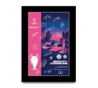 HWC Trading Manchester City Champions League 2023 Winners Programme Póster Autógrafo Firmado Para Los Aficionados Y Aficionados Al Fútbol (ID-003437) - A4 Solo Impresión