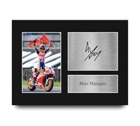 HWC Trading Marc Márquez Honda MOTO GP Regalos Impresos Imagen De Autógrafo Firmado Para Los Fanáticos De Las Carreras De Motogp - A4