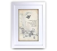 HWC Trading Marco de fotos impreso con cita impresa de FR Winnie the Pooh con texto en inglés Nicest Best Friend, tamaño A4, regalo para habitación de recién nacido