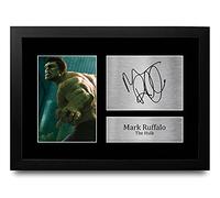 HWC Trading Mark Ruffalo A4 Enmarcado Regalo De Visualización De Fotos De Impresión De Imagen Impresa Autógrafo Firmado Por The Hulk The Avengers Los Aficionados Al Cine