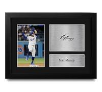 HWC Trading Max Muncy Los Angeles Dodgers Los Regalos Imprimieron La Imagen Firmada Del Autógrafo Para Los Fans De Los Recuerdos Del Béisbol - A4 Enmarcado