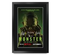 HWC Trading Monster - The Ed Gein Story Los Regalos Imprimieron La Imagen Firmada Del Autógrafo Para Los Fans De Los Recuerdos De La Serie De Televisión - A3 Enmarcado