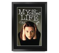 HWC Trading My So-Called Life (1994) Claire Danes Los Regalos Imprimieron El Cartel Firmado Del Autógrafo Para Los Fans De Los Recuerdos De La Serie De Televisión - A3 Enmarcado
