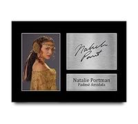 HWC Trading Natalie Portman A4 Sin Marco Regalo De Visualización De Fotos De Impresión De Imagen Impresa Autógrafo Firmado Por Star Wars Padmé Amidala Los Aficionados Al Cine