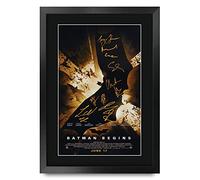 HWC Trading P A3 Batman Begins Regalos Christian Bale En La Imagen Impresa: En Autógrafos Pósters Para Los Amantes De Los Recuerdos De La Película Firmada - Enmarcada A3