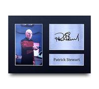 HWC Trading Patrick Stewart A4 Sin Marco Regalo De Visualización De Fotos De Impresión De Imagen Impresa Autógrafo Firmado Por Star Trek Ventiladores De Programa De Tv