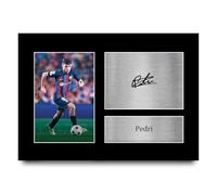 HWC Trading Pedri Barcelona Regalos Impresos Imagen De Autógrafo Firmado Para Los Aficionados Al Fútbol Y Partidarios - A4