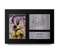 HWC Trading Pele A4 Sin Marco Regalo De Visualización De Fotos De Impresión De Imagen Impresa Autógrafo Firmado Por Brazil Los Aficionados Al Fútbol