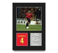 HWC Trading Pep Guardiola Spain Regalos Impresos Imagen De Autógrafo Firmado Para Los Aficionados Al Fútbol Y Partidarios - A4 Retrato