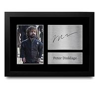 HWC Trading Peter Dinklage A4 Enmarcado Regalo De Visualización De Fotos De Impresión De Imagen Impresa Autógrafo Firmado Por Game Of Thrones Ventiladores De Programa De Tv