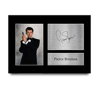 HWC Trading Pierce Brosnan A4 Sin Marco Regalo De Visualización De Fotos De Impresión De Imagen Impresa Autógrafo Firmado Por James Bond 007 Los Aficionados Al Cine